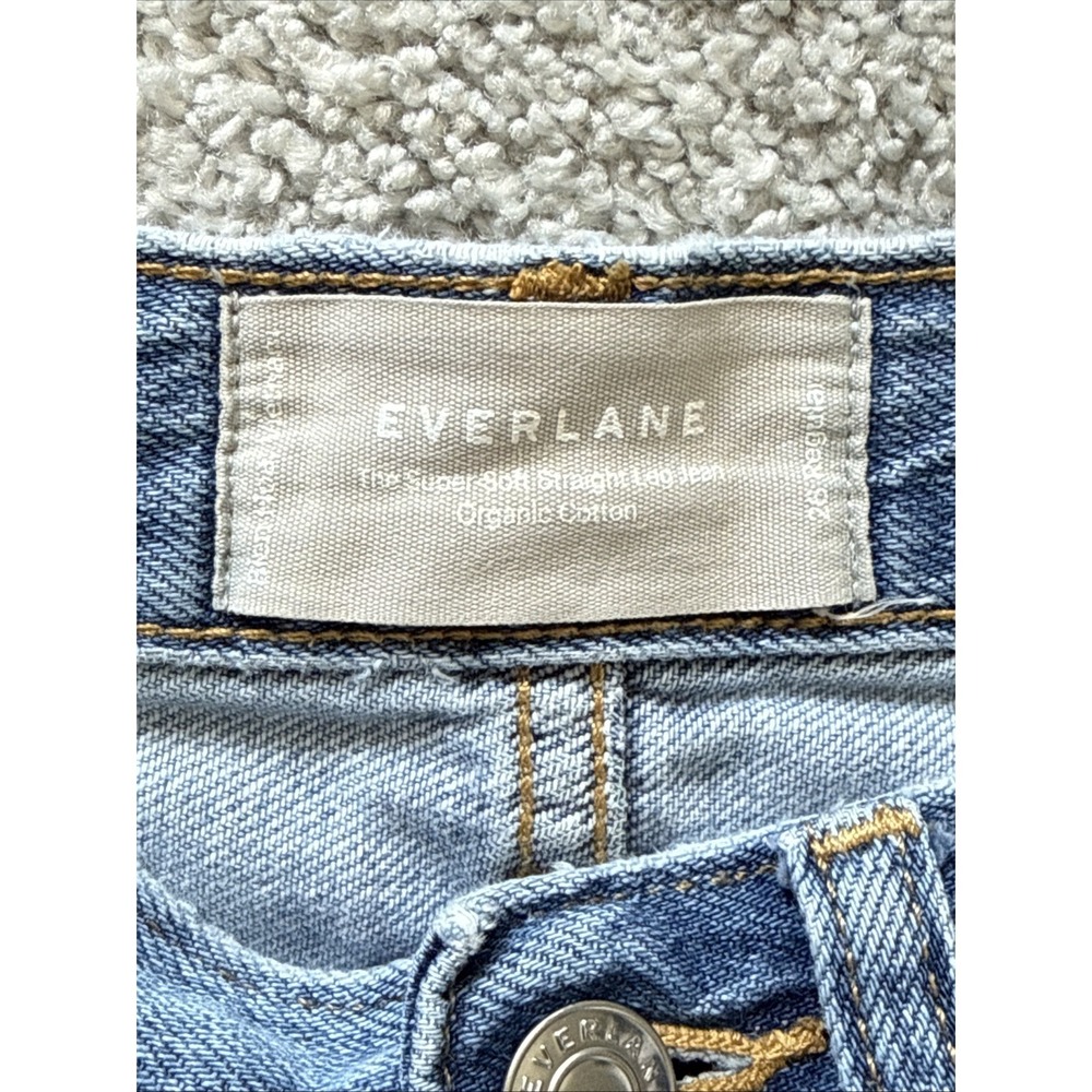 Everlane Ankle Skinny Jeans Size 26 Waist Mid Rise Blue Denim 98% Cotton Stretch - Picture 4 of 7